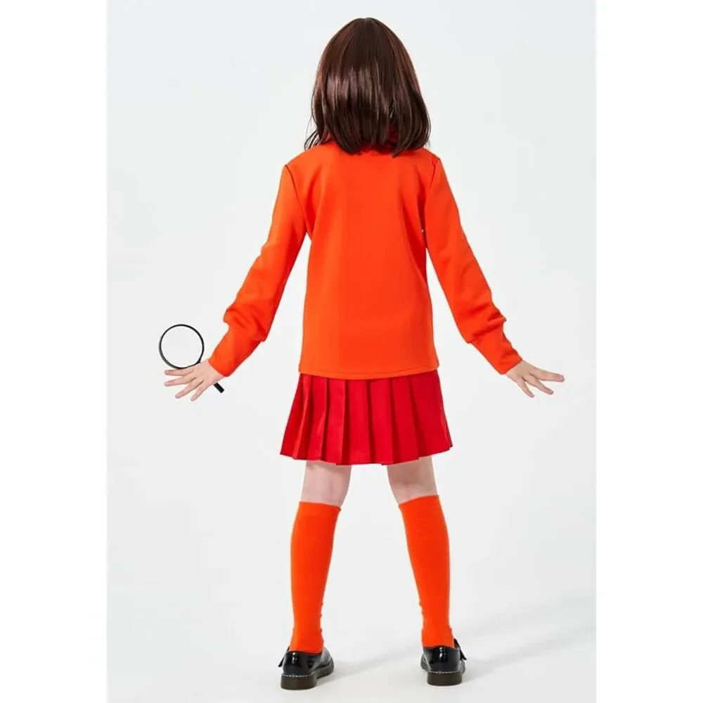 👓 Velma Costume Kids Red Skirt Outfits Size 14-16 NIP